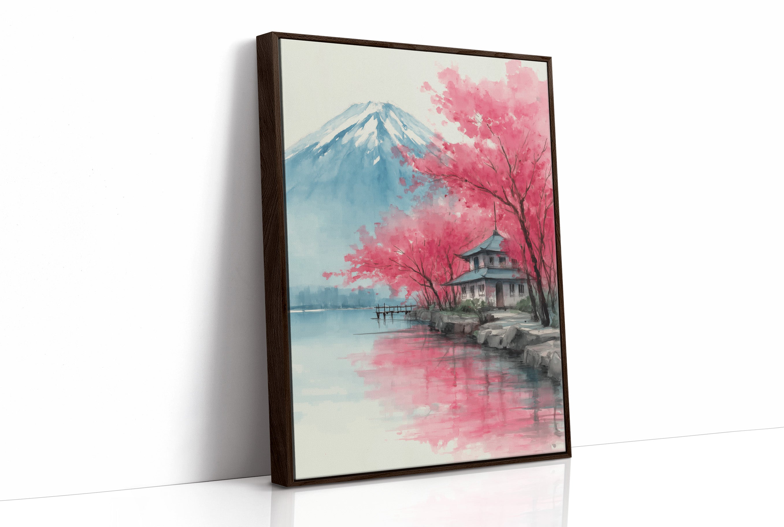 Pink Cherry Blossoms Dance Near Fuji
