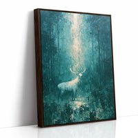 White Stag in the Emerald Glow