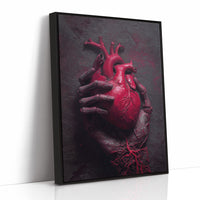 Crimson Pulse Beneath Stone Fingers