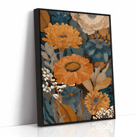 Golden Blooms Against Midnight Garden