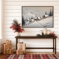 Snow Blankets Our Mountain Village Path