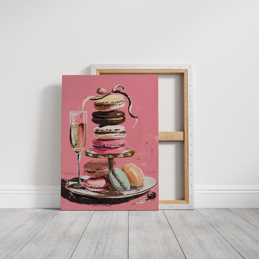 Champagne and Macarons: A Confectionary Tower