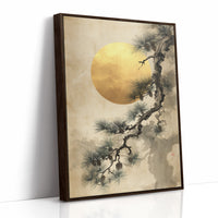 Pine Branches Dance With Golden Moon