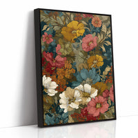 Golden Blooms Against Deep Teal