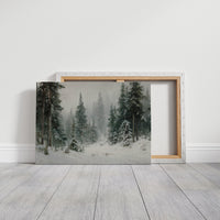 Snow Settles Among Silent Pines