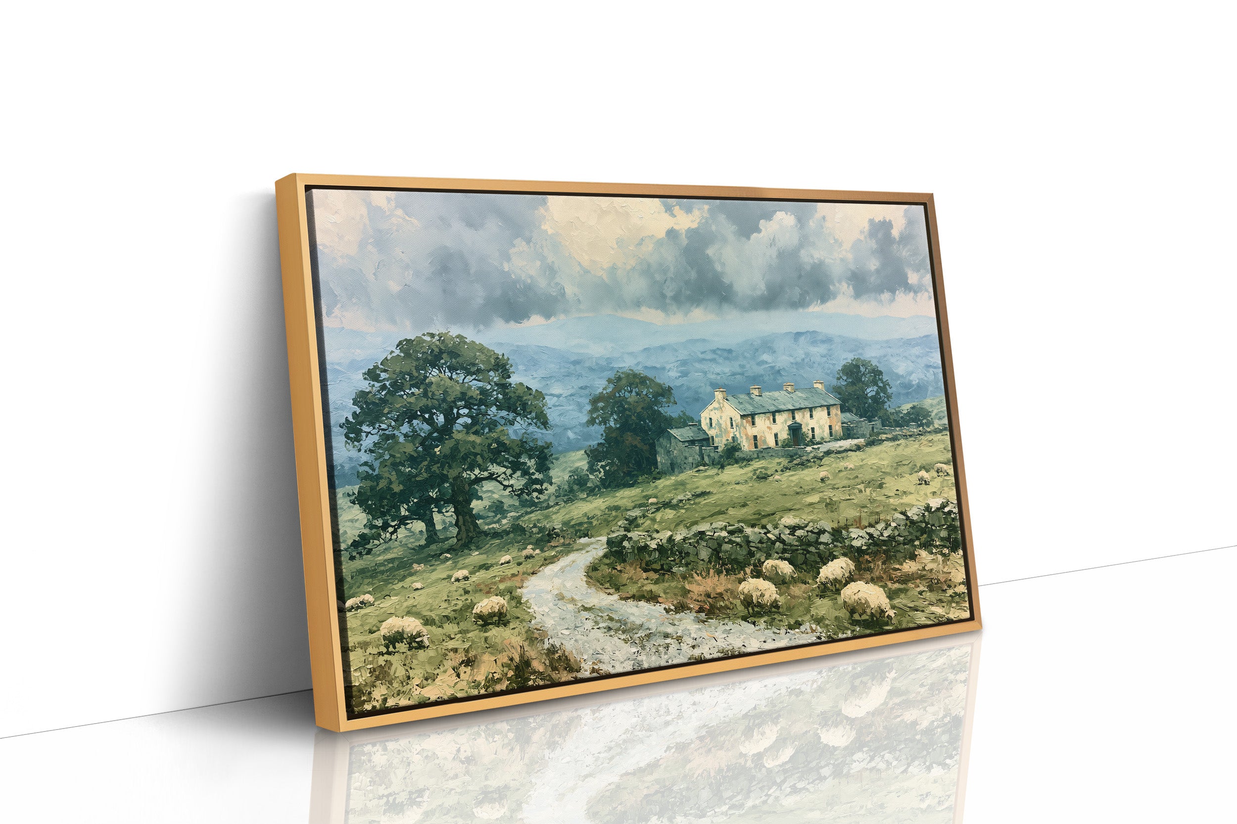 Stone Wall Farmhouse, Grazing Flock