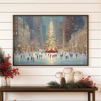 Winter Skaters Circle Manhattan's Heart