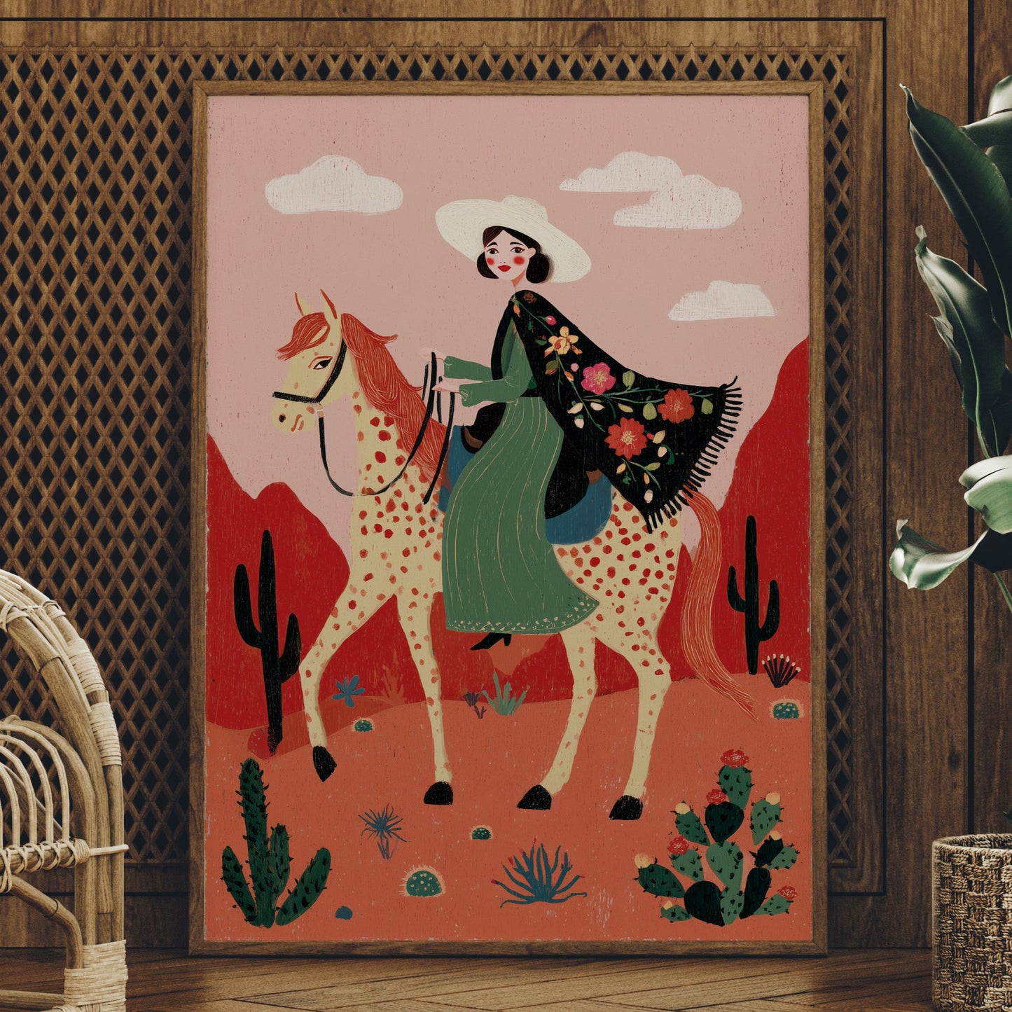 Spotted Horse Rides Through Coral Canyons