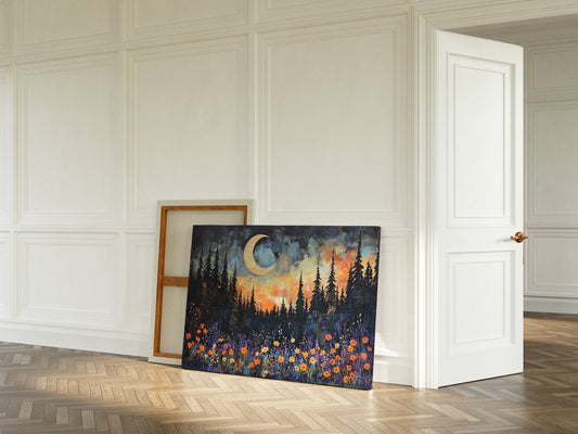 Moonlit Meadow Catches Fire Above