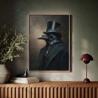 Dapper Raven in Formal Attire