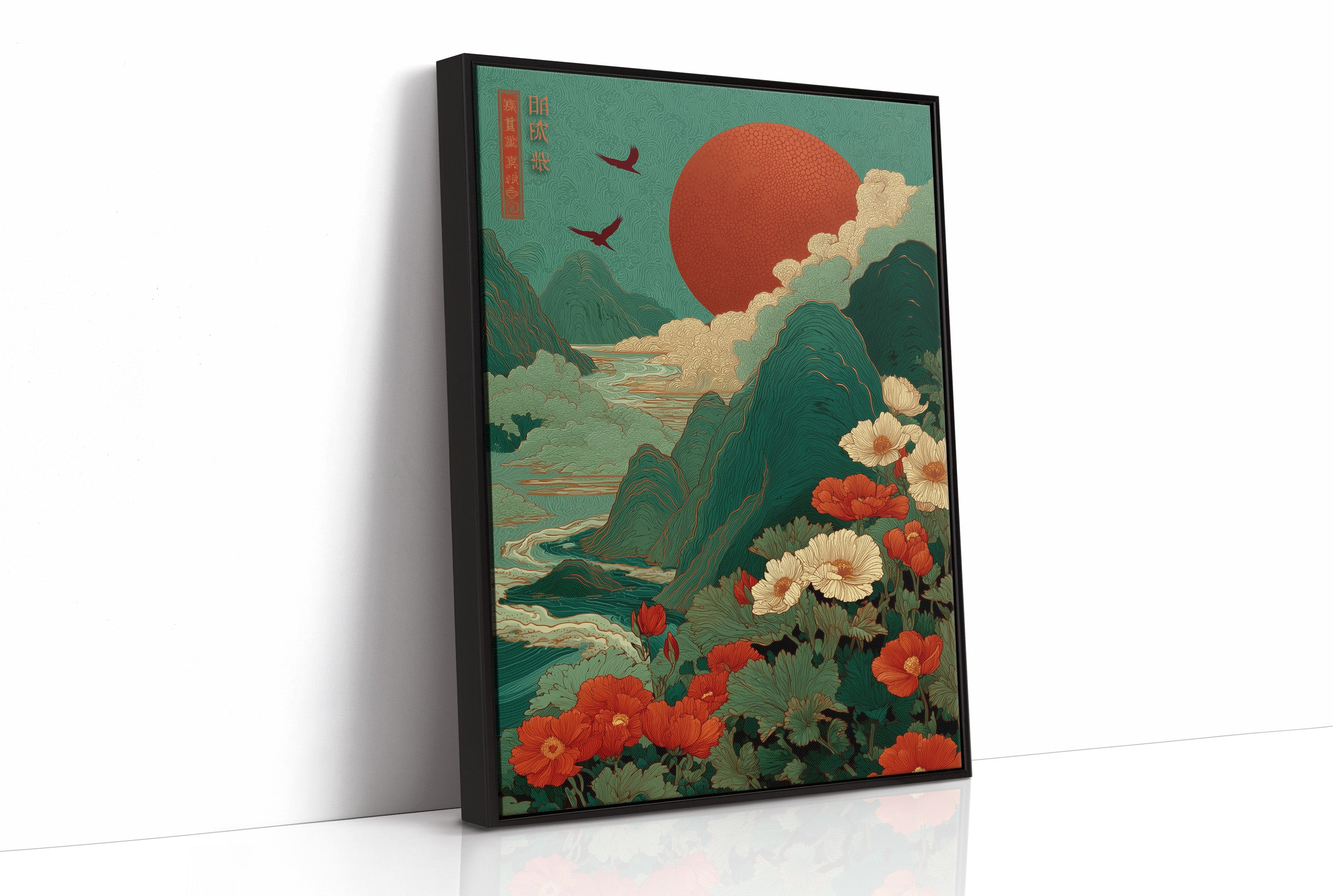 Poppies Dance Under Crimson Moon