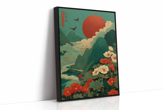 Poppies Dance Under Crimson Moon