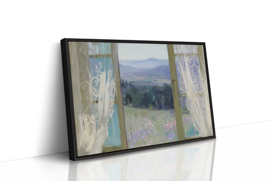 Wildflowers Dance Beyond Lace Windows