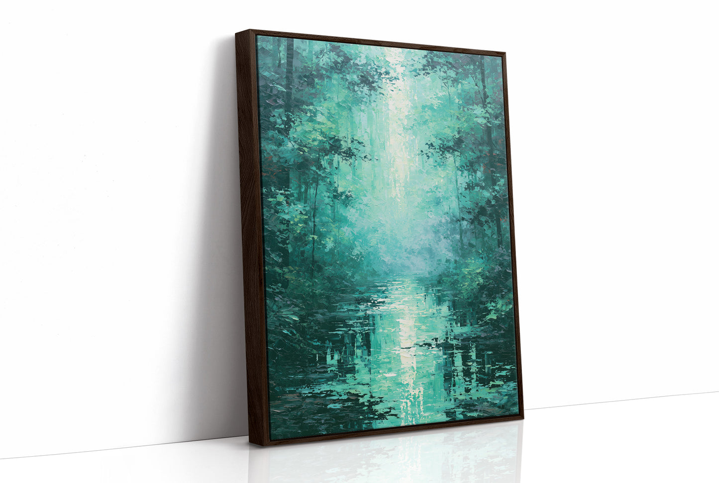 Emerald Light Between Trees