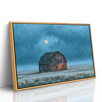 Frost Field Barn at Moonrise