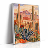 Saguaro March Through Red Rock