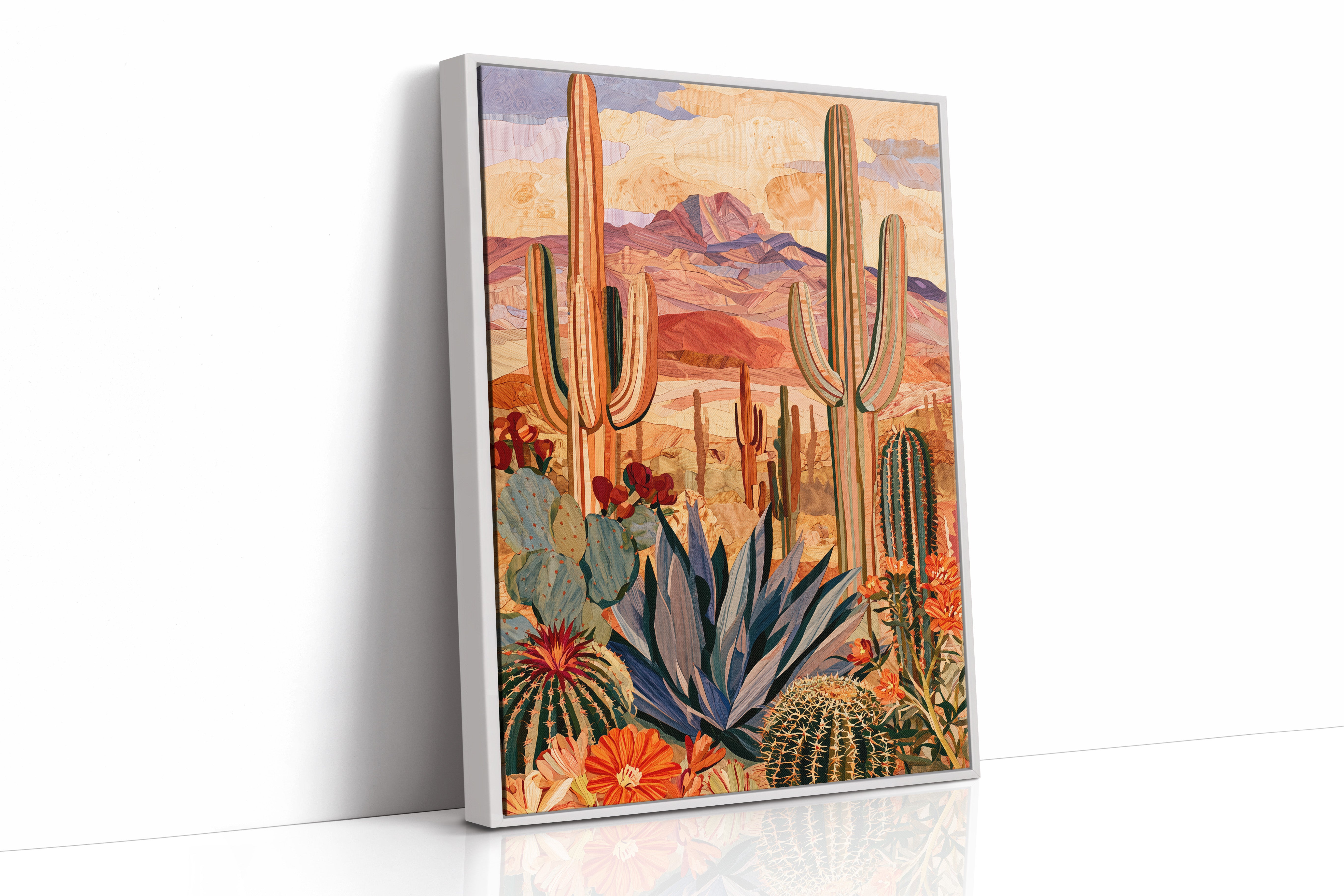 Saguaro March Through Red Rock