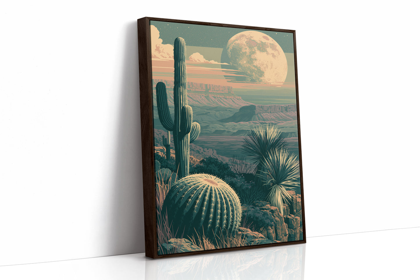 Desert Garden Under Moonrise