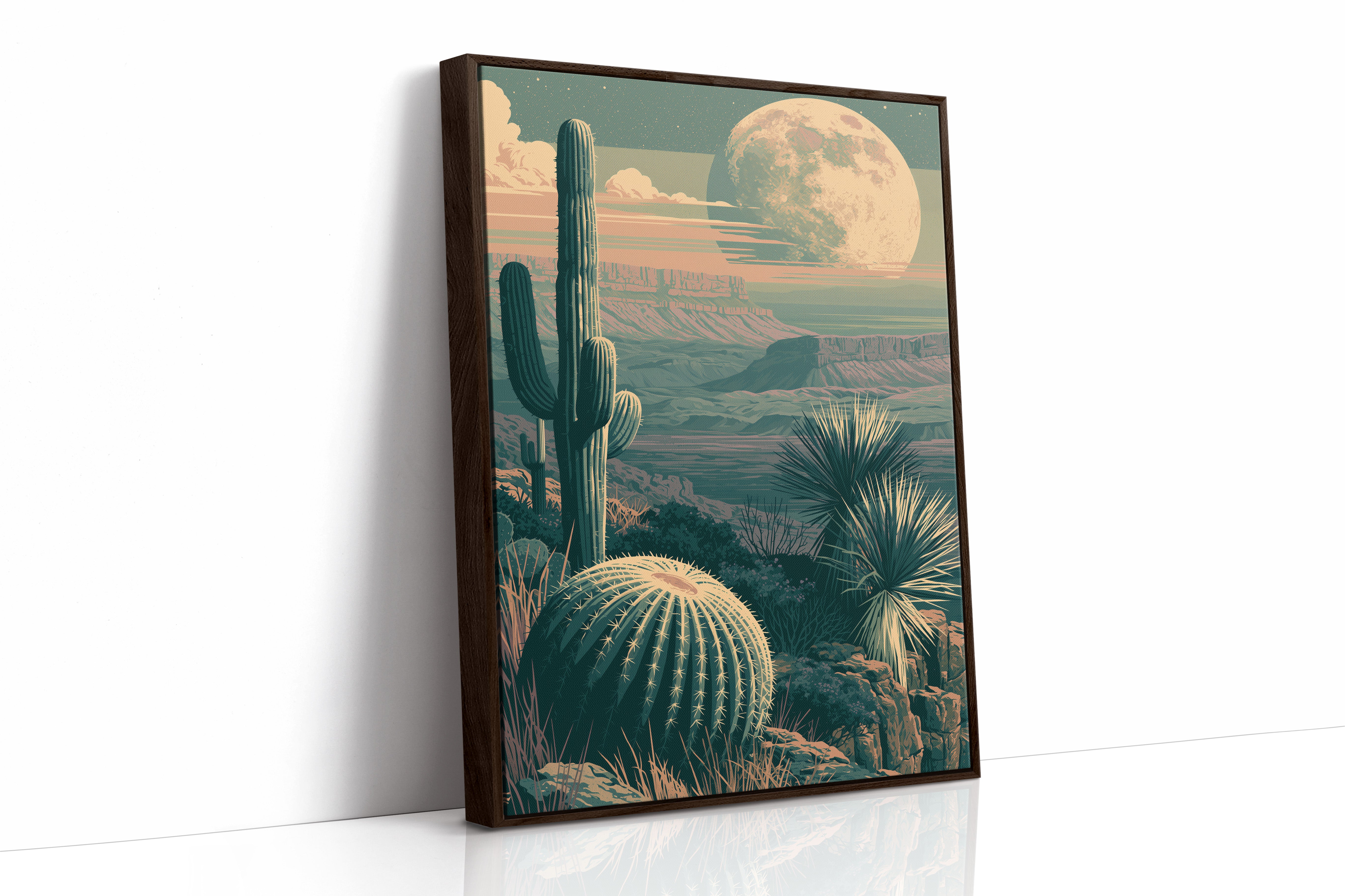 Desert Garden Under Moonrise