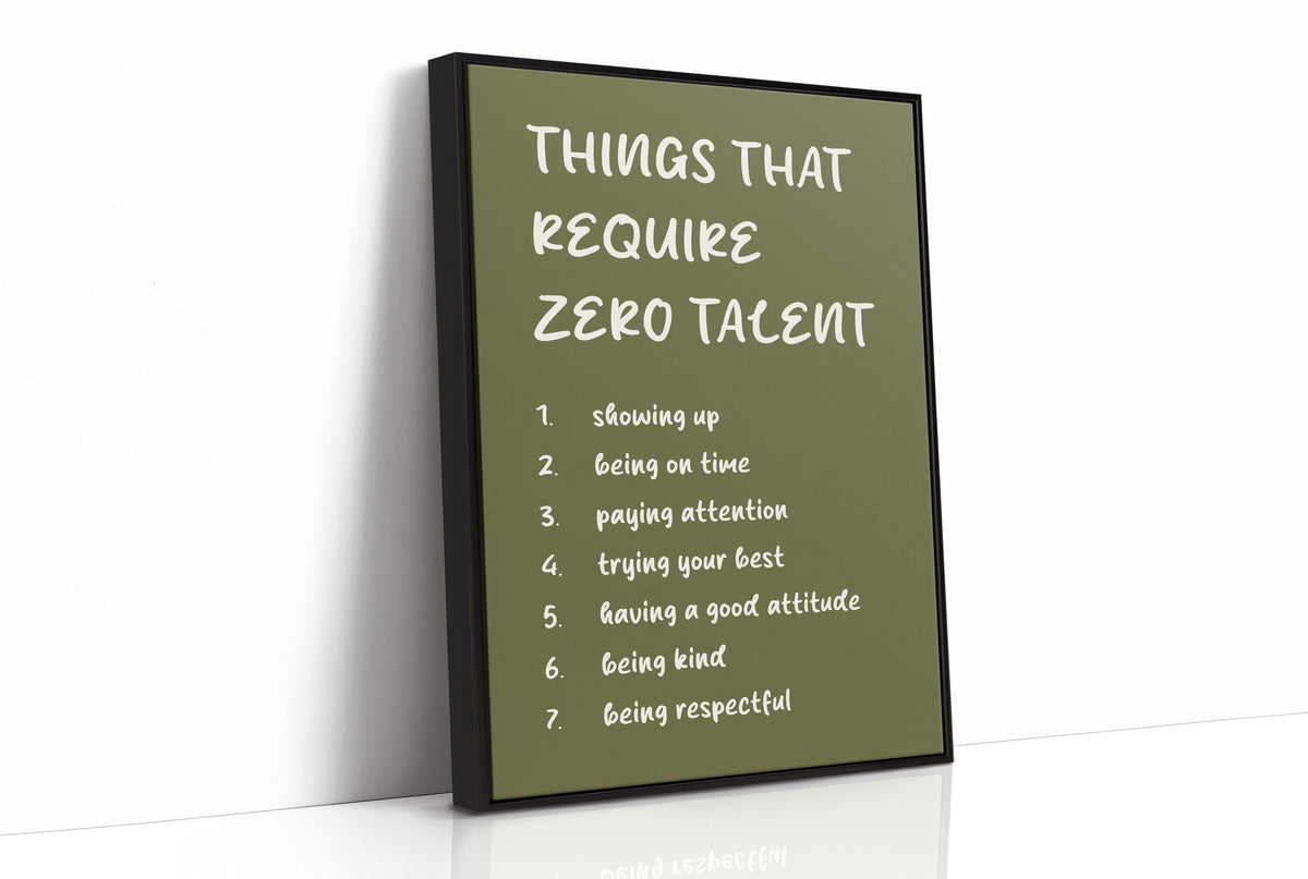 Things That Require Zero Talent, Olive Marker