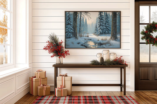 Snow Pines Guard Winter's Stream