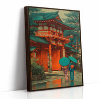 Rainy Steps At The Temple Gate