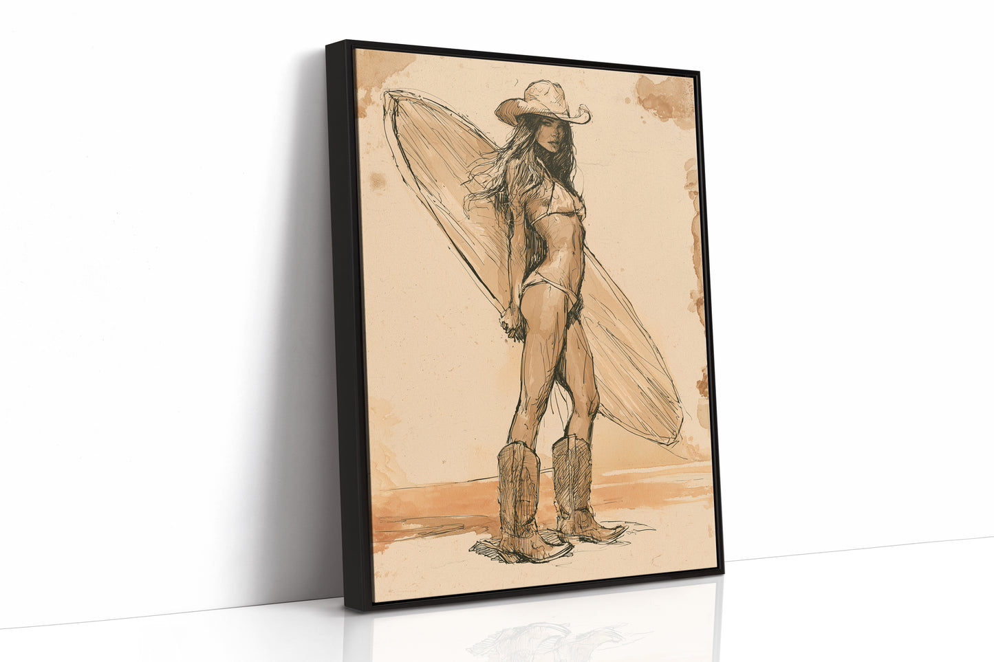 Cowgirl Catches a Wave