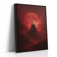 Crimson Castle Under Blood Moon