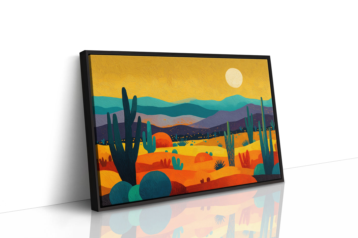 Saguaros Dance Under Golden Moons