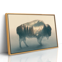 Bison Holding a Mountain Range