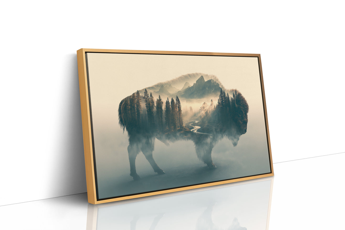 Bison Holding a Mountain Range