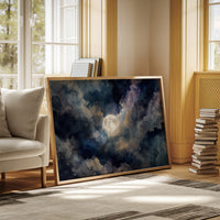Moonlight Dances Through Storm Clouds