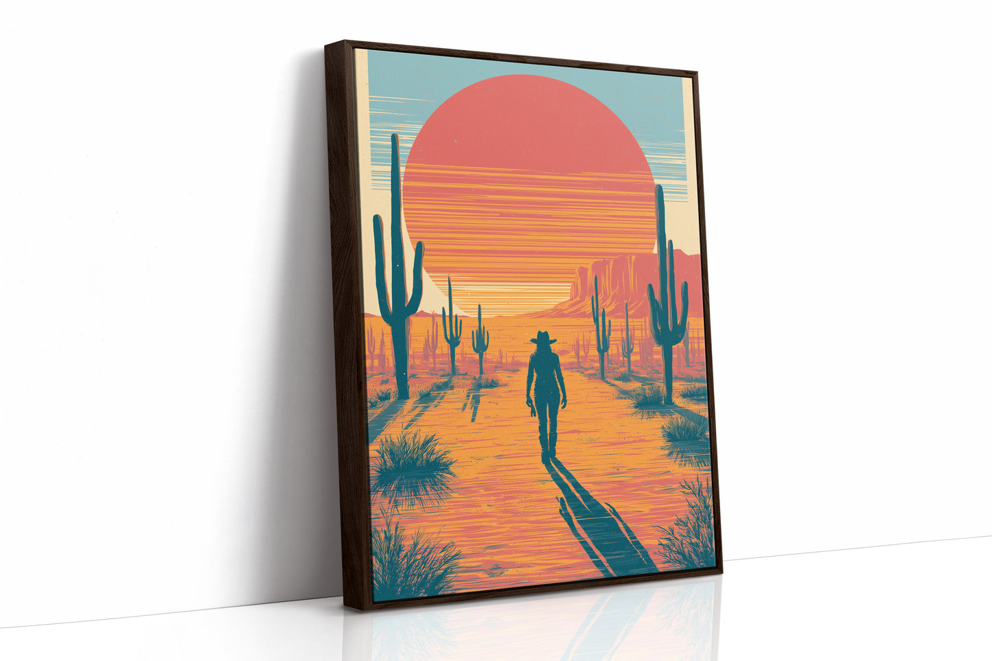 Long Shadows at Sundown: Desert Wanderer