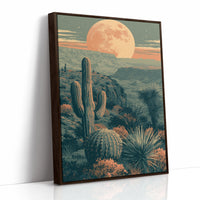 Coral Moon Over the Canyon