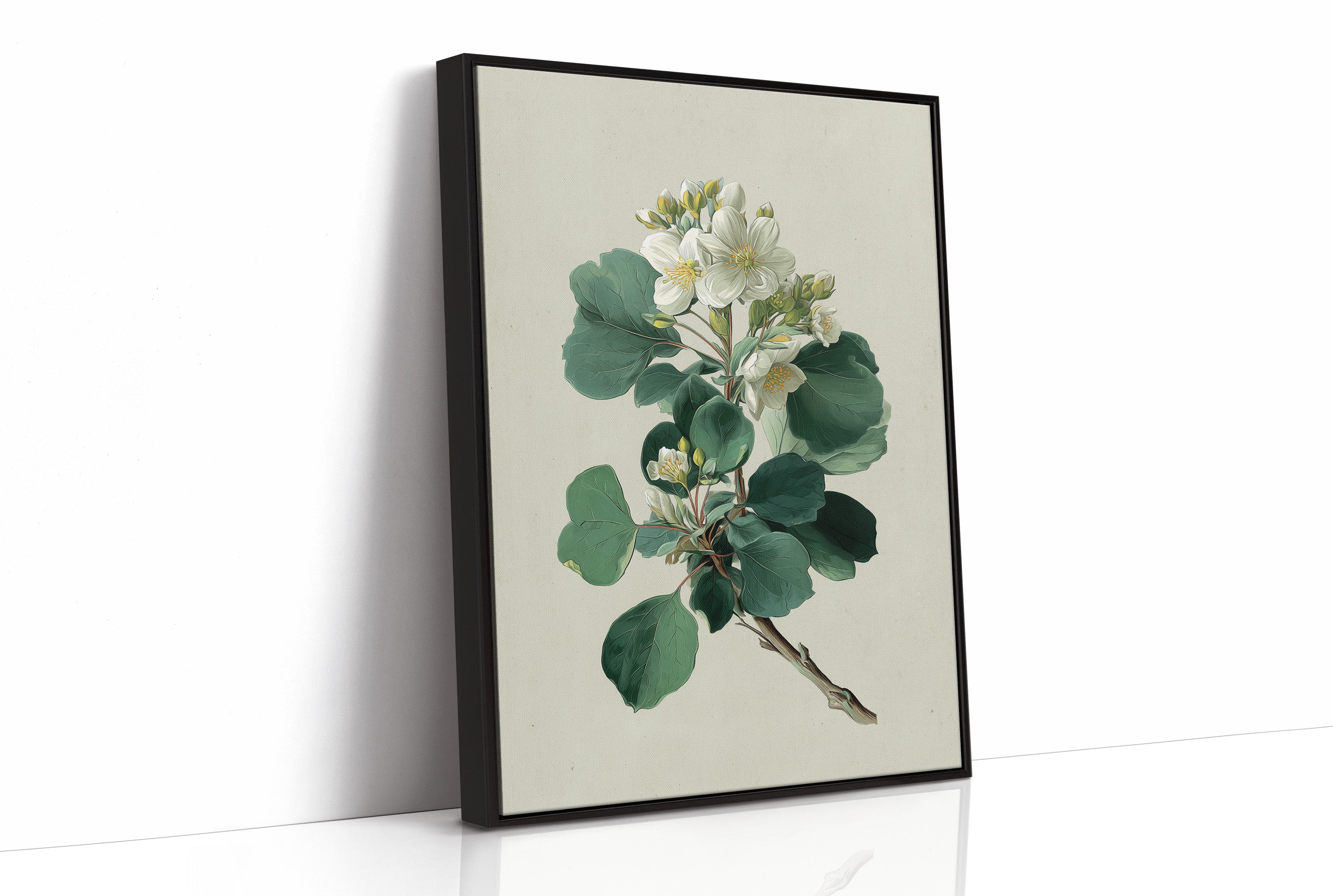 Ivory Blooms On Weathered Parchment