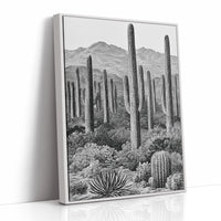 Engraved Saguaro Forest Standing Tall