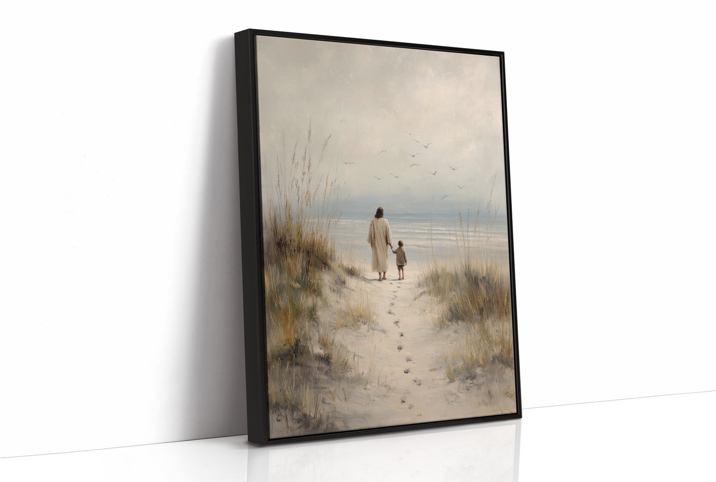 Footprints Lead To Ocean Promise