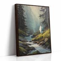 The Hiker Beneath Misty Pines