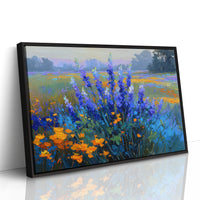 Delphiniums Dance With Golden Poppies