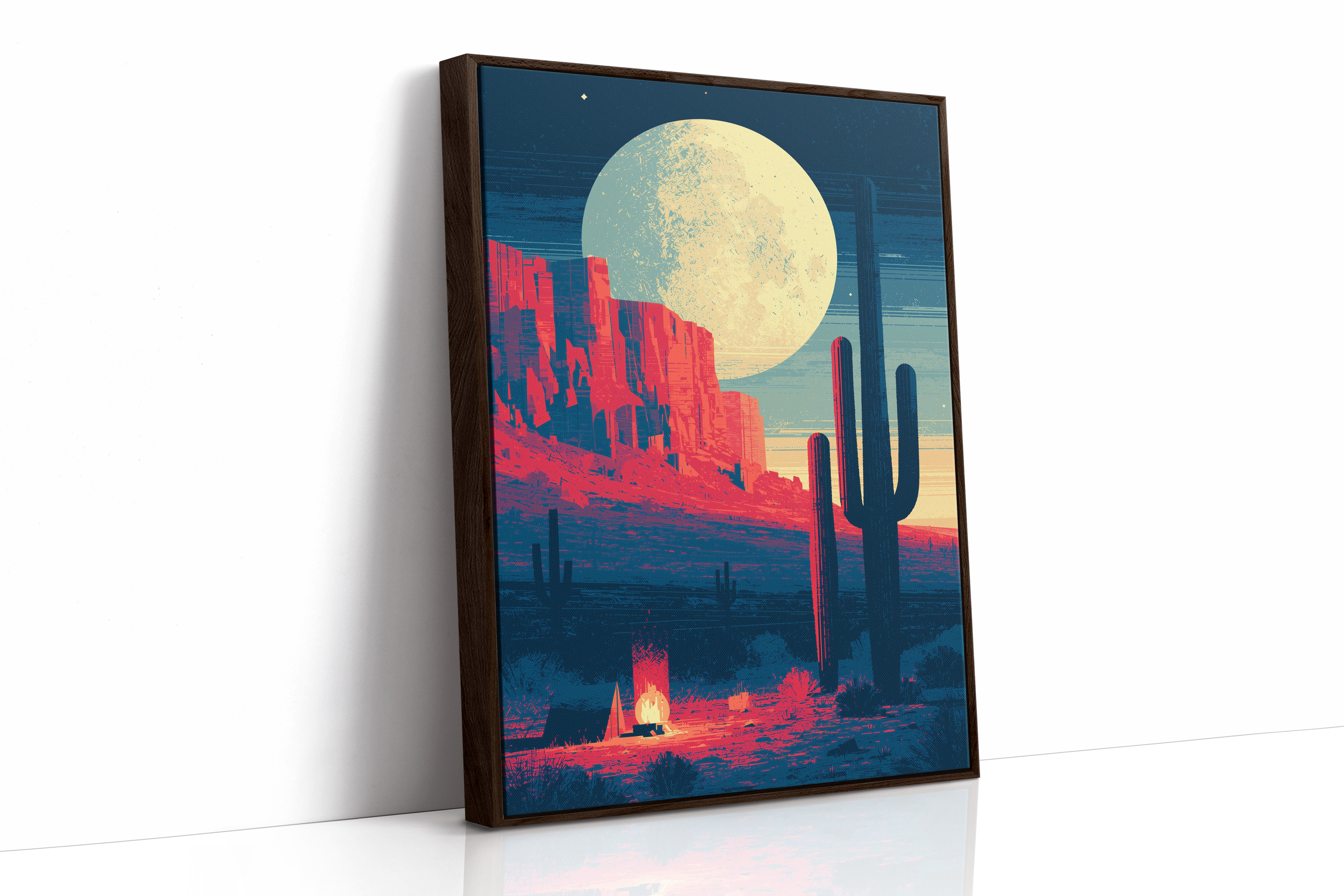 Campfire Under a Desert Moon