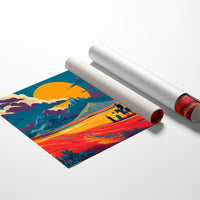 Prairie Wagons Chase Mountain Sunsets