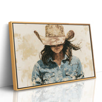 Cowgirl Beneath a Straw Hat