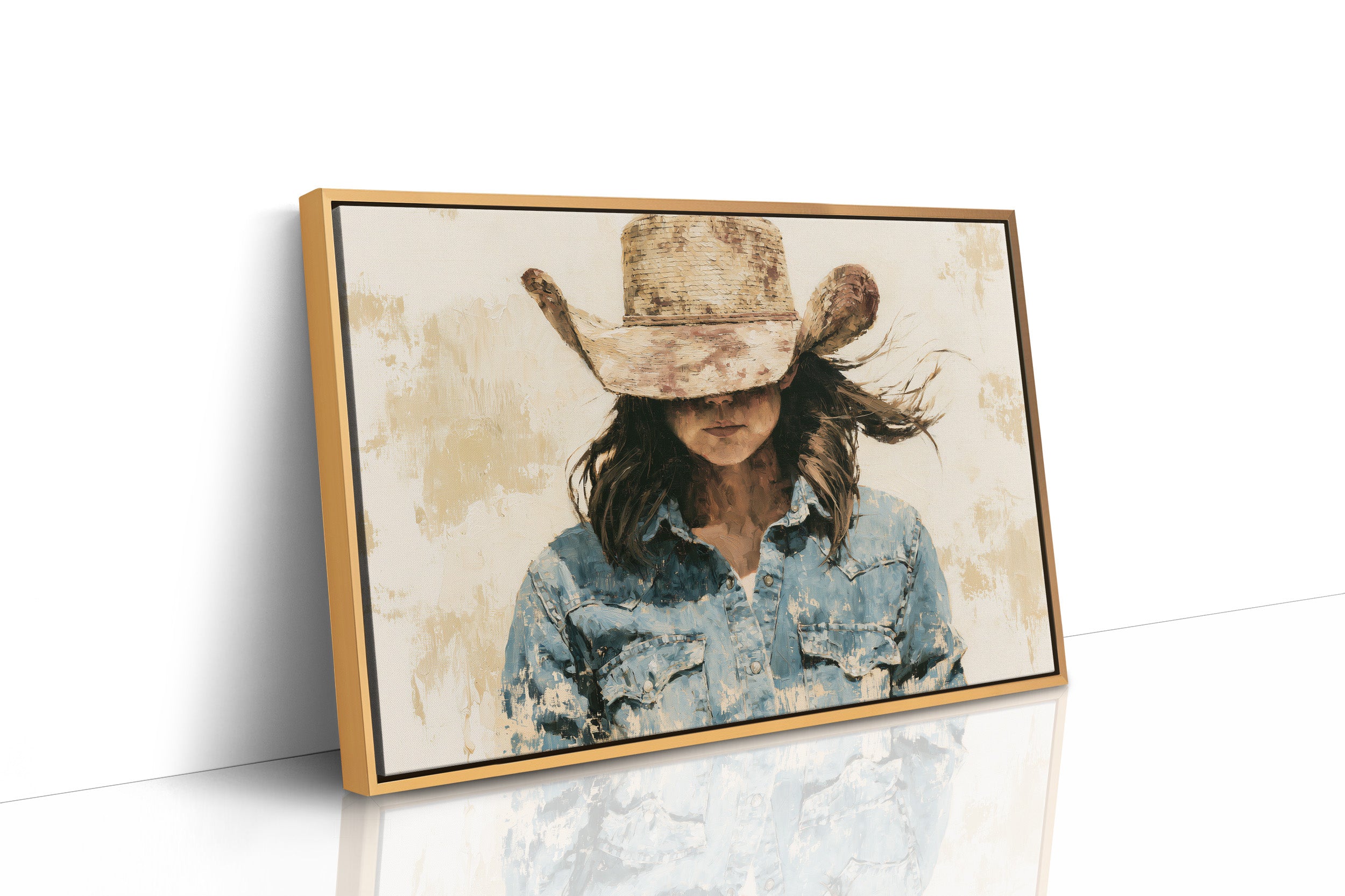 Cowgirl Beneath a Straw Hat