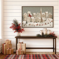 Snow Falls On Village Procession