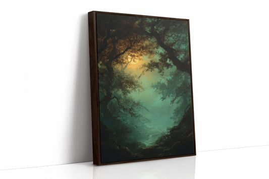 Moonlit Path Through Ancient Trees
