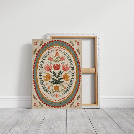 Botanical Heritage: Folk Art Blossoms