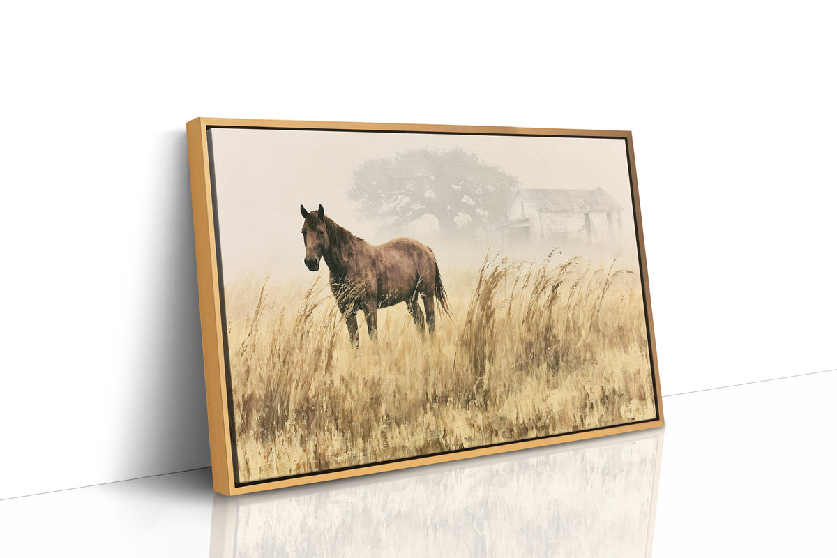 Bay Horse in the Golden Field