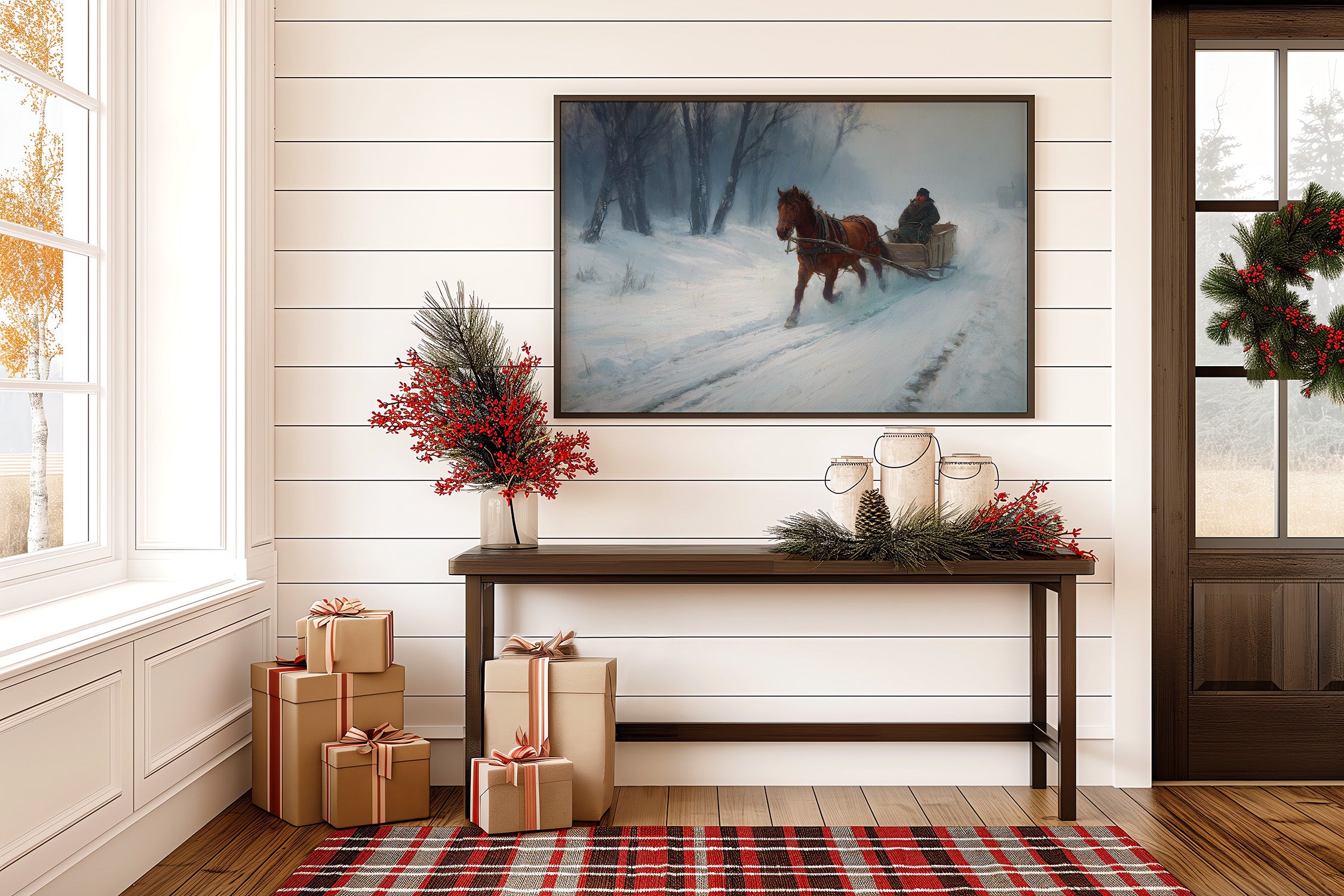 Winter's Tale Through Birch And Snow