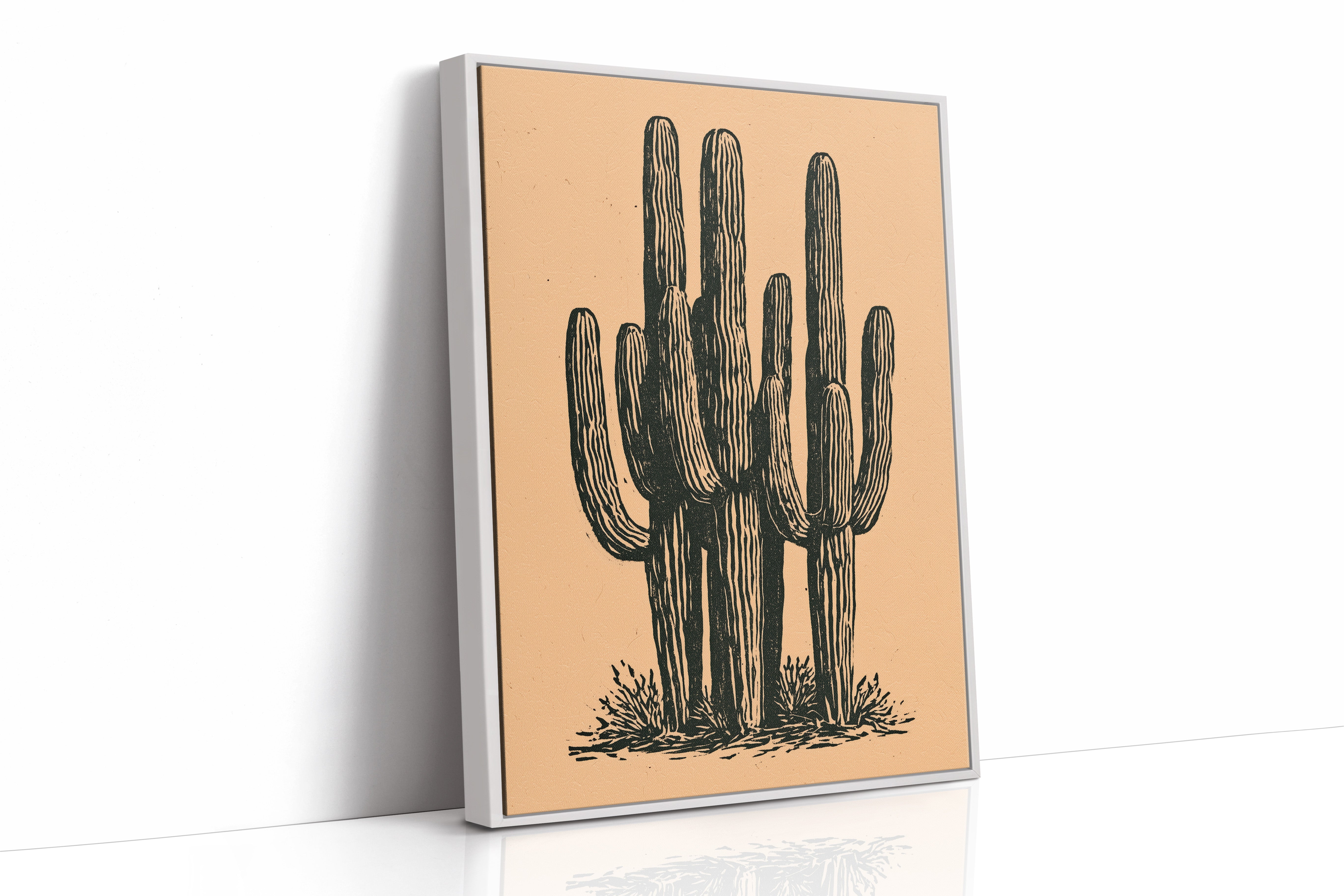 Saguaro Cluster In Relief