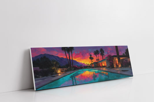 Desert Sunset Poolside Glow